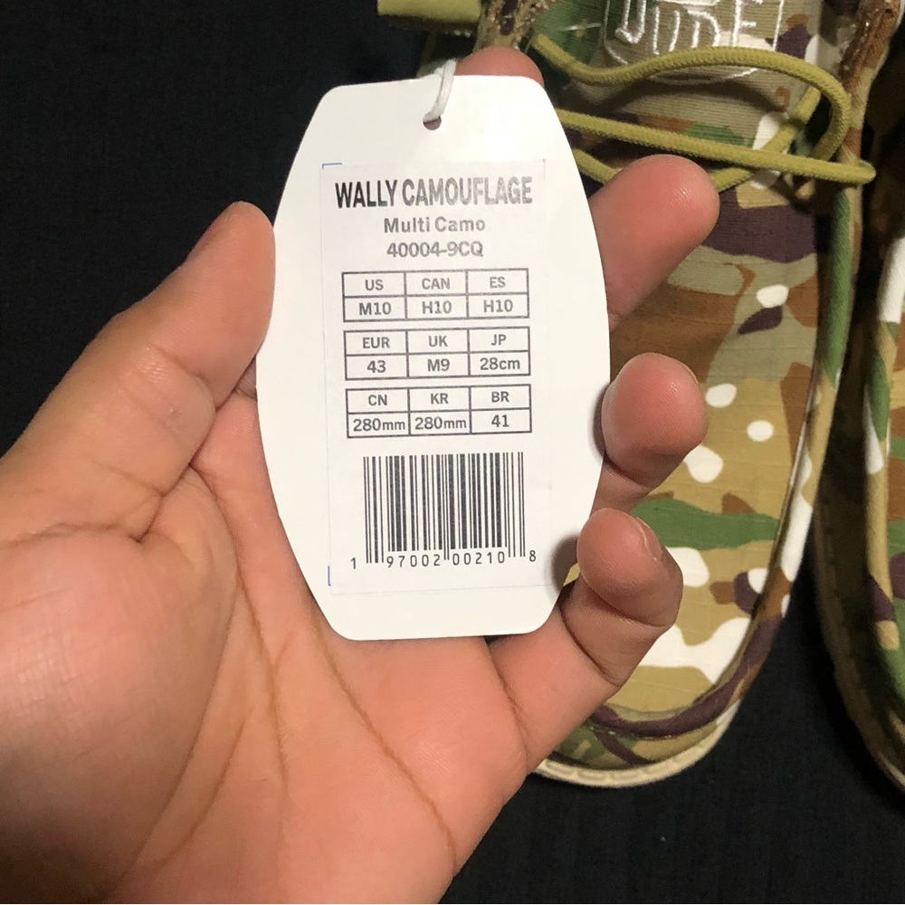 Hey Dude Wally Camouflage Slip-on Shoes Men's 10 Olive Army Green NWT Rare! - Picture 2 of 6